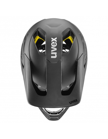 Kask rowerowy full face Uvex Revolt MIPS All Black Mat (odpinana garda)