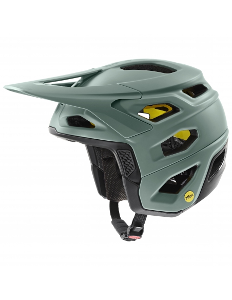 Kask rowerowy full face Uvex Revolt MIPS Moss-Black Mat (odpinana garda)