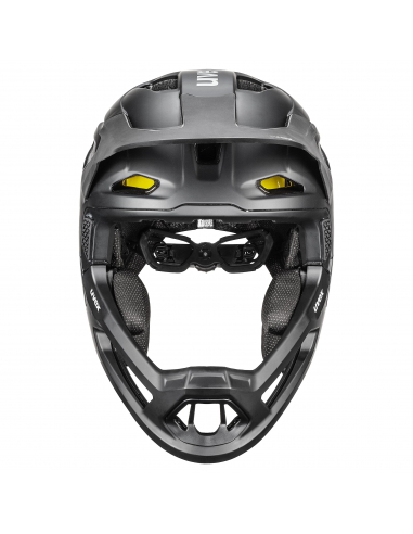 Kask rowerowy full face Uvex Revolt MIPS All Black Mat (odpinana garda)