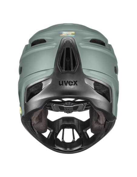 Kask rowerowy full face Uvex Revolt MIPS Moss-Black Mat (odpinana garda)
