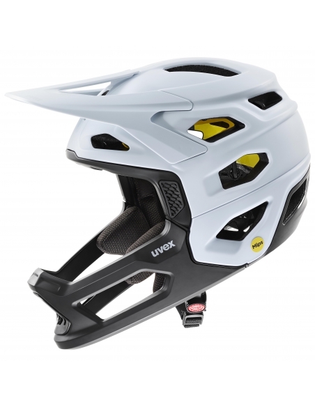 Kask rowerowy full face Uvex Revolt MIPS Cloud-Black Mat (odpinana garda)
