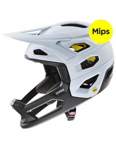 Kask rowerowy full face Uvex Revolt MIPS Cloud-Black Mat (odpinana garda)