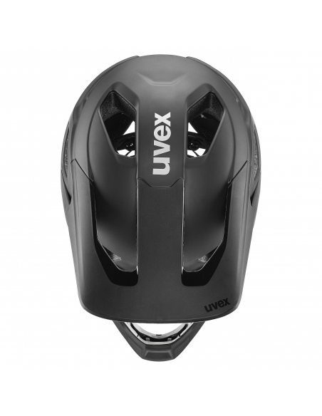 Kask rowerowy full face Uvex Revolt All Black Mat (odpinana garda)