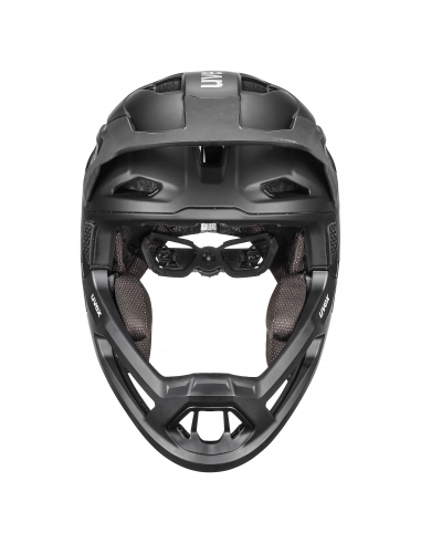 Kask rowerowy full face Uvex Revolt All Black Mat (odpinana garda)