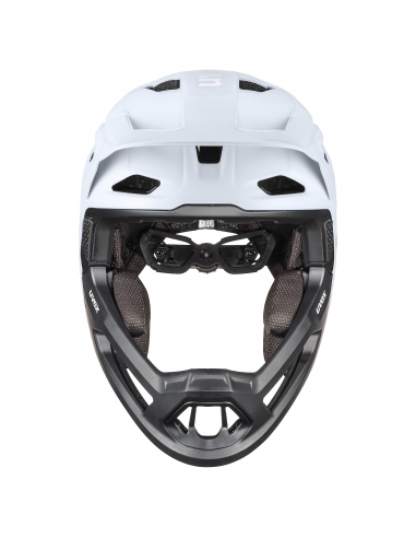 Kask rowerowy full face Uvex Revolt Cloud-Black Mat (odpinana garda)