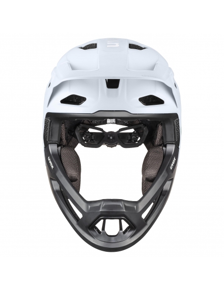 Kask rowerowy full face Uvex Revolt Cloud-Black Mat (odpinana garda)