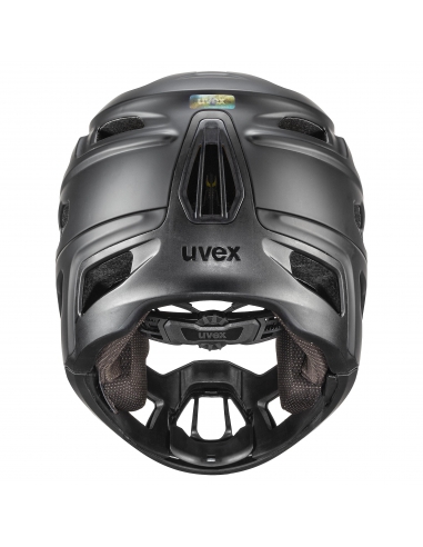 Kask rowerowy full face Uvex Revolt All Black Mat (odpinana garda)