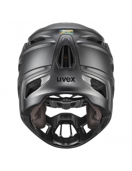 Kask rowerowy full face Uvex Revolt All Black Mat (odpinana garda)