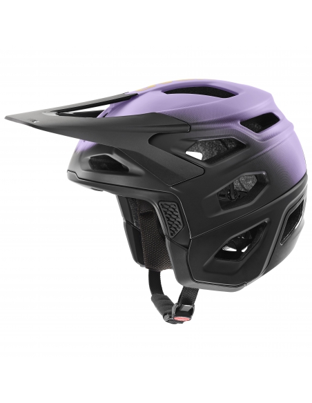 Kask rowerowy full face Uvex Revolt Lilac-Black Mat (odpinana garda)