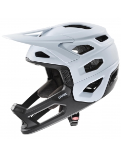 Kask rowerowy full face Uvex Revolt Cloud-Black Mat (odpinana garda)