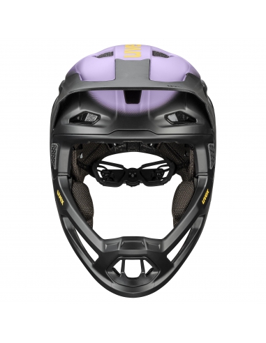 Kask rowerowy full face Uvex Revolt Lilac-Black Mat (odpinana garda)