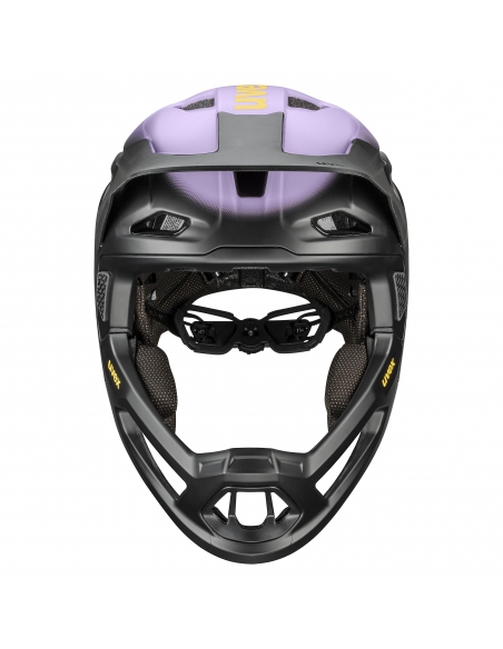 Kask rowerowy full face Uvex Revolt Lilac-Black Mat (odpinana garda)