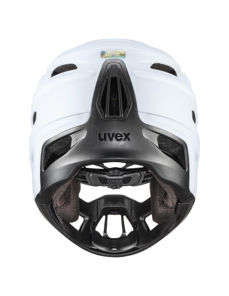 Kask rowerowy full face Uvex Revolt Cloud-Black Mat (odpinana garda)