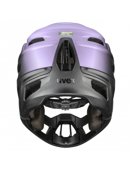 Kask rowerowy full face Uvex Revolt Lilac-Black Mat (odpinana garda)