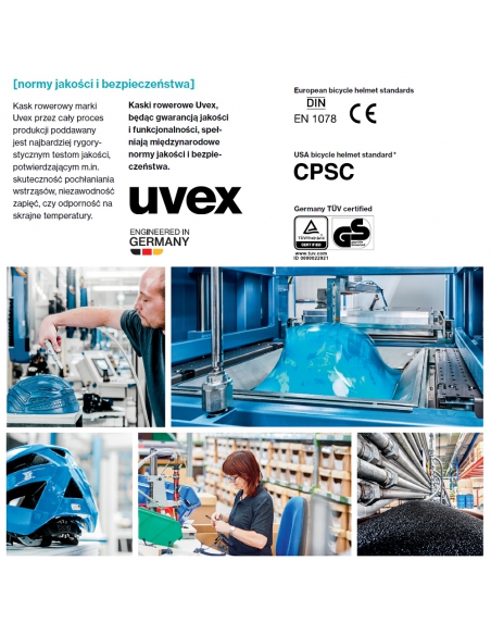 Kask dziecięcy Uvex Hlmt 4 Reflexx Powder (lampka, odblaskowe naklejki)