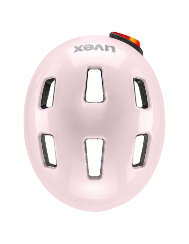 Kask dziecięcy Uvex Hlmt 4 Reflexx Powder (lampka, odblaskowe naklejki)