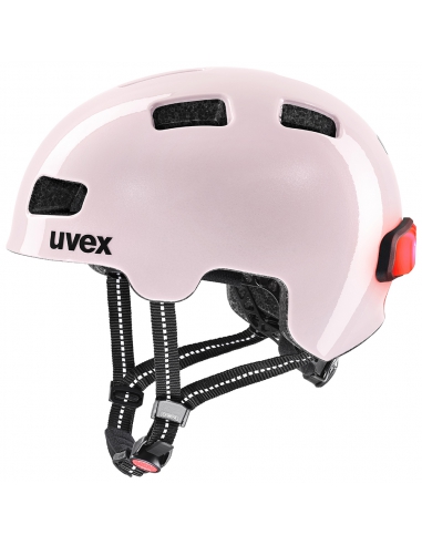 Kask dziecięcy Uvex Hlmt 4 Reflexx Powder (lampka, odblaskowe naklejki)