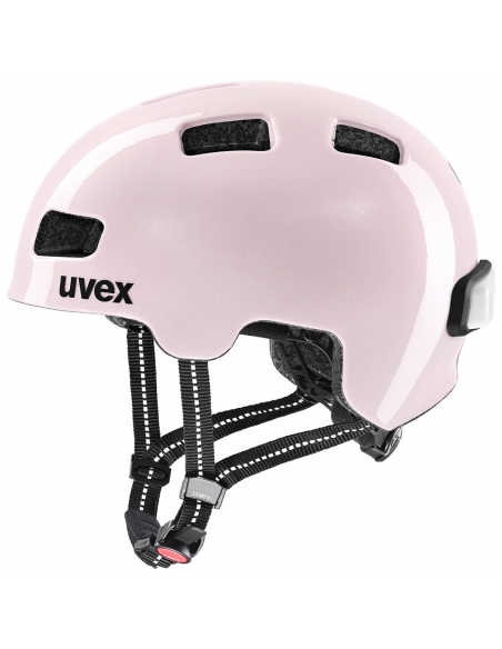 Kask dziecięcy Uvex Hlmt 4 Reflexx Powder (lampka, odblaskowe naklejki)