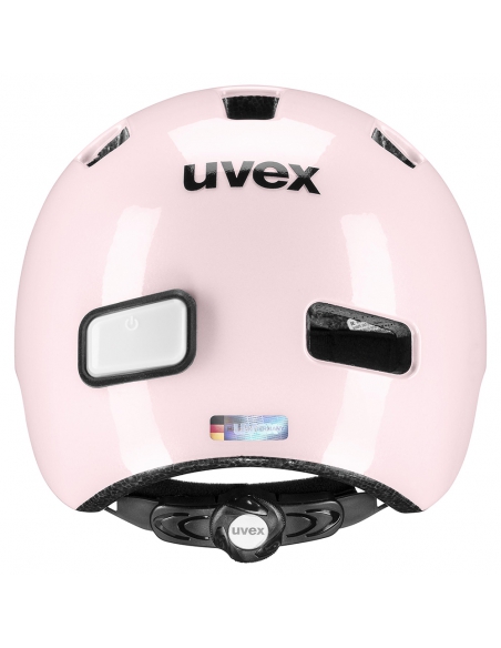 Kask dziecięcy Uvex Hlmt 4 Reflexx Powder (lampka, odblaskowe naklejki)