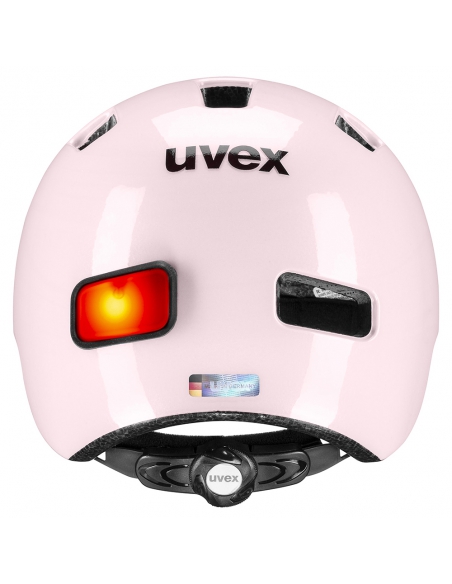 Kask dziecięcy Uvex Hlmt 4 Reflexx Powder (lampka, odblaskowe naklejki)