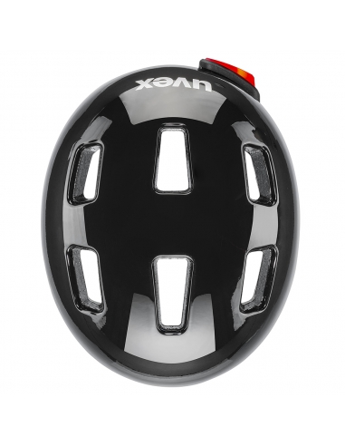 Kask dziecięcy Uvex HLMT 4 Reflexx Black (lampka, odblaskowe naklejki)