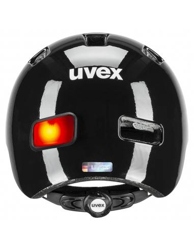 Kask dziecięcy Uvex HLMT 4 Reflexx Black (lampka, odblaskowe naklejki)