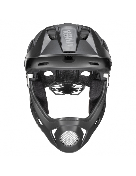 Kask rowerowy full face Uvex Jakkyl HDE BOA Black Mat (odpinana garda)
