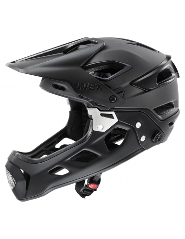 Kask rowerowy full face Uvex Jakkyl HDE BOA Black Mat (odpinana garda)