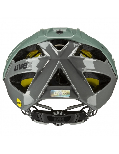 Kask rowerowy Uvex Quatro CC MIPS Moss Green - Rhino Mat
