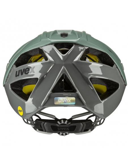 Kask rowerowy Uvex Quatro CC MIPS Moss Green - Rhino Mat