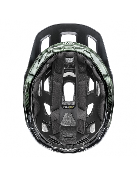 Kask rowerowy Uvex React MIPS Moss Green-Black Mat