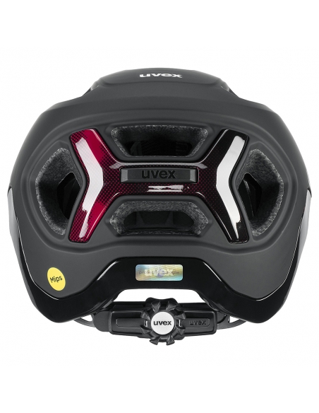 Kask rowerowy Uvex React MIPS Black-Ruby Red Mat