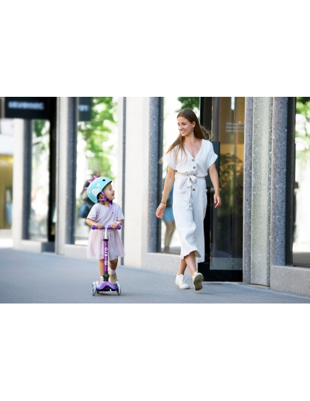 OUTLET Hulajnoga Mini Micro Deluxe Foldable LED Ocean Blue (składana, świecące koła) [brak opakowania]