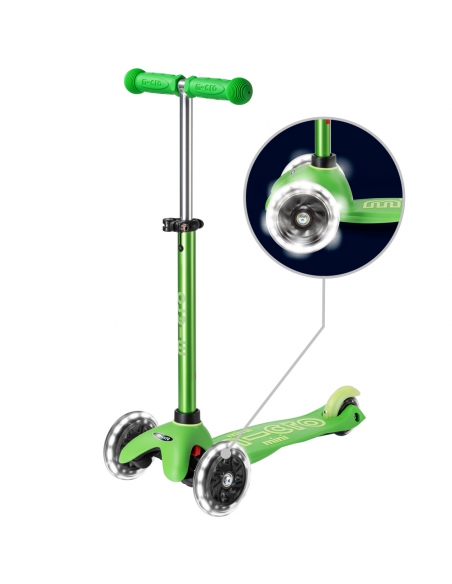 Hulajnoga Mini Micro Deluxe LED Green (świecące koła)