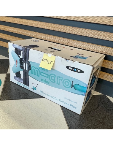 OUTLET Hulajnoga Jeździk Micro Mini2go Deluxe Plus Mint (z siedziskiem i drążkiem do pchania) (uszkodzone opakowanie)