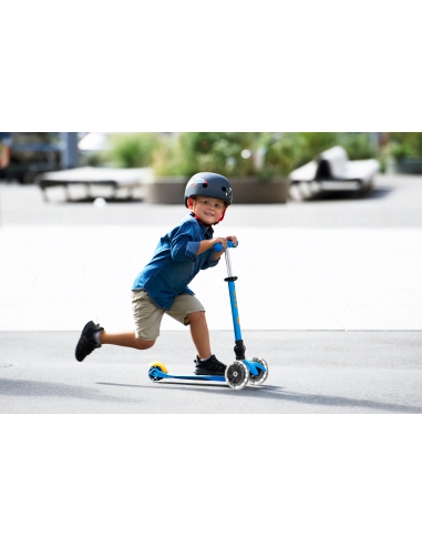 Hulajnoga Mini Micro Deluxe Foldable LED Navy Blue (składana, świecące koła)