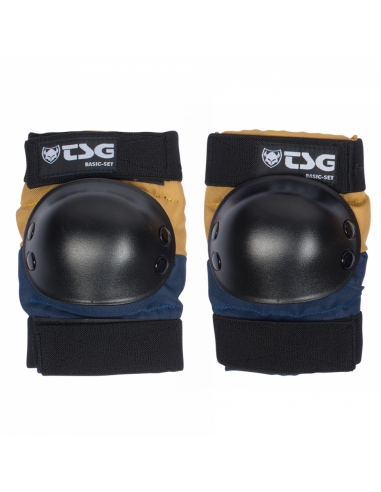 Ochraniacze (na kolana, łokcie, nadgarstki) TSG Basic Set Night Blue - Dust Yellow