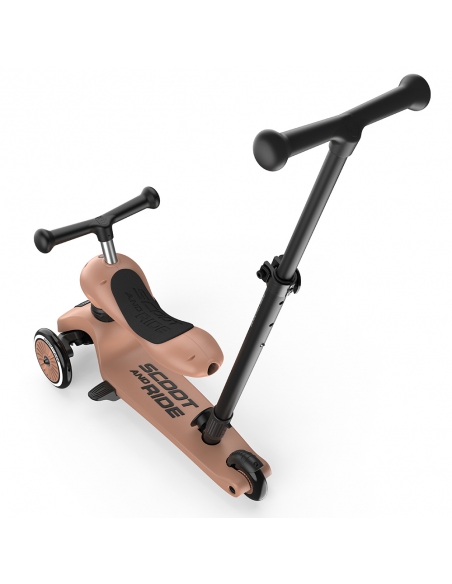 Hulajnoga Jeździk Scoot&Ride Highwaykick1 Push and Go 2w1 Mocha (drążek do pchania) + pasek do noszenia GRATIS