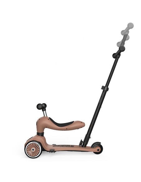 Hulajnoga Jeździk Scoot&Ride Highwaykick1 Push and Go 2w1 Mocha (drążek do pchania) + pasek do noszenia GRATIS