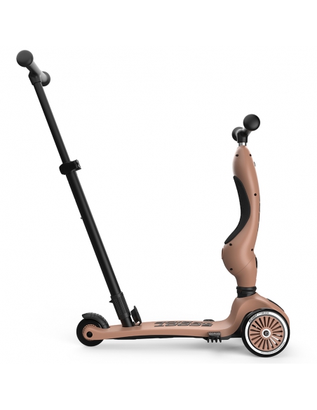Hulajnoga Jeździk Scoot&Ride Highwaykick1 Push and Go 2w1 Mocha (drążek do pchania) + pasek do noszenia GRATIS