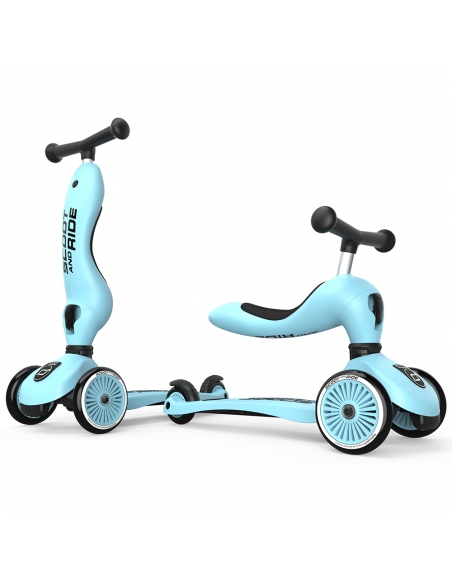 Hulajnoga i jeździk Scoot&Ride Highwaykick1 2w1 Blueberry + pasek do noszenia GRATIS