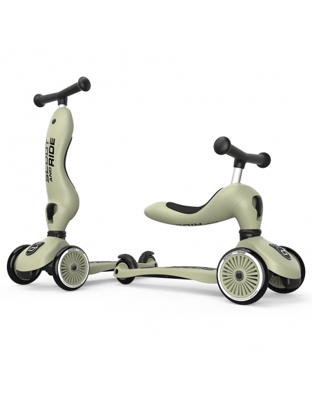 Hulajnoga i jeździk Scoot&Ride Highwaykick1 2w1 Olive