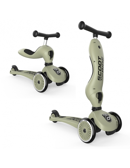 Hulajnoga i jeździk Scoot&Ride Highwaykick1 2w1 Olive