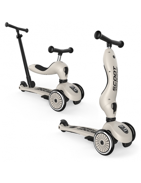 Hulajnoga Jeździk Scoot&Ride Highwaykick1 Push and Go 2w1 Ash (drążek do pchania) + pasek do noszenia GRATIS