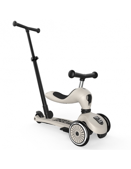 Hulajnoga Jeździk Scoot&Ride Highwaykick1 Push and Go 2w1 Ash (drążek do pchania) + pasek do noszenia GRATIS