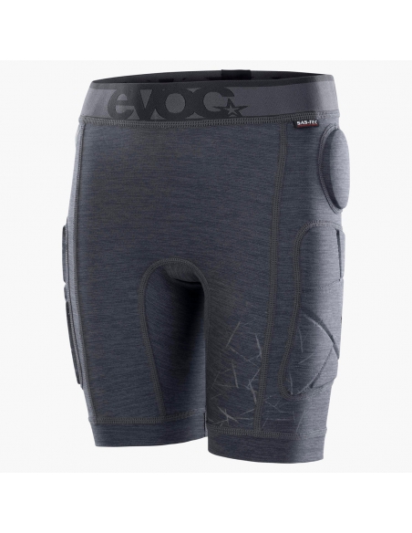 Spodenki rowerowe Evoc Crash Pants Kids Carbon Grey