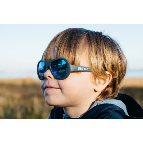 Okulary przeciwsłoneczne dla dzieci Babiators Polaryzacja Black Ops Black niebieskie szkła