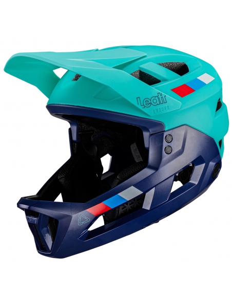 Kask rowerowy full face LEATT MTB Enduro 2.0 Junior V24 Aqua (odpinana garda)