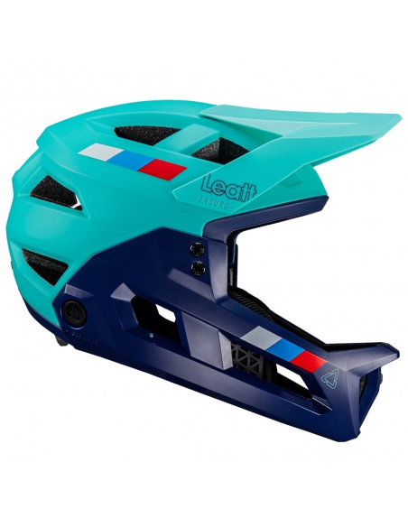 Kask rowerowy full face LEATT MTB Enduro 2.0 Junior V24 Aqua (odpinana garda)