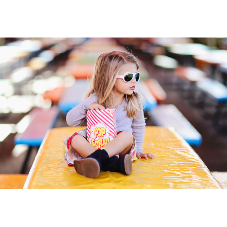 Okulary przeciwsłoneczne dla dzieci Babiators polaryzacja Wicked White